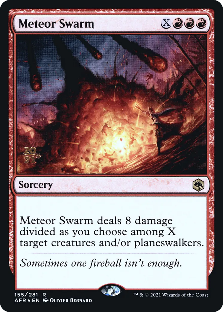 Meteor Swarm — Adventures in the Forgotten Realms Promos — Magic: The Gathering