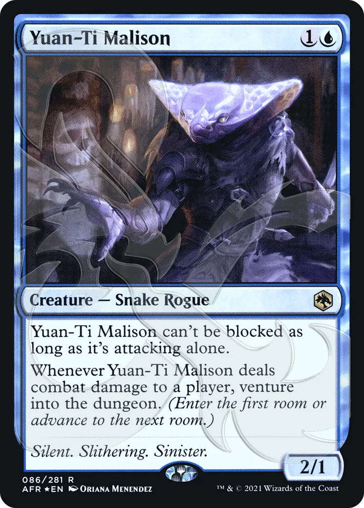 Yuan-Ti Malison — Adventures in the Forgotten Realms Promos — Magic: The Gathering