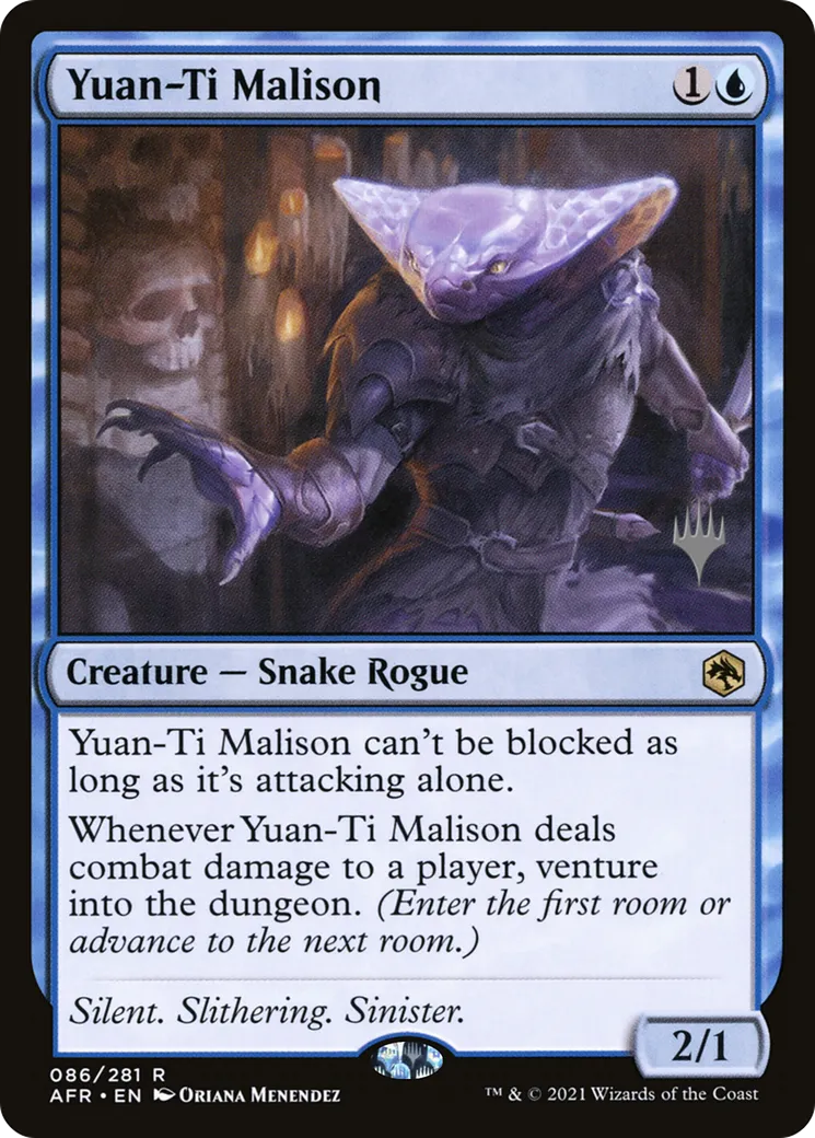 Malison yuan-ti — Adventures in the Forgotten Realms Promos — Magic: The Gathering