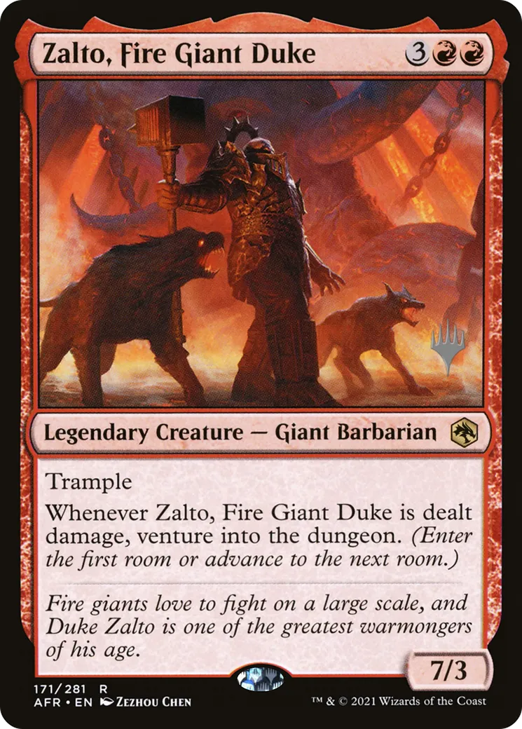 Zalto, duc des géants du feu — Adventures in the Forgotten Realms Promos — Magic: The Gathering