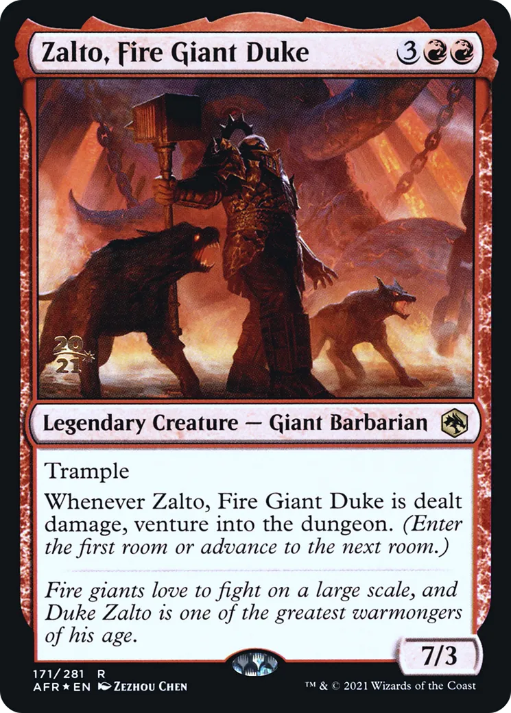 Zalto, duc des géants du feu — Adventures in the Forgotten Realms Promos — Magic: The Gathering