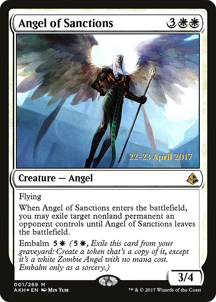 Angel of Sanctions — Amonkhet Promos — Magic: The Gathering