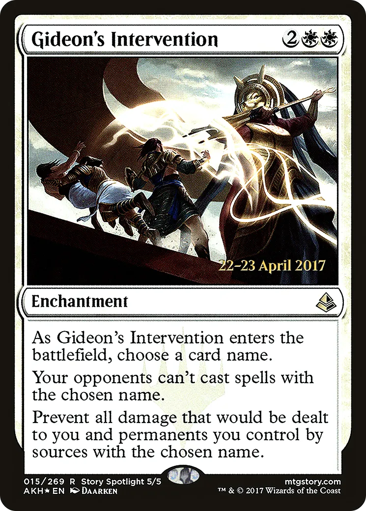 Gideon's Intervention — Amonkhet Promos — Magic: The Gathering