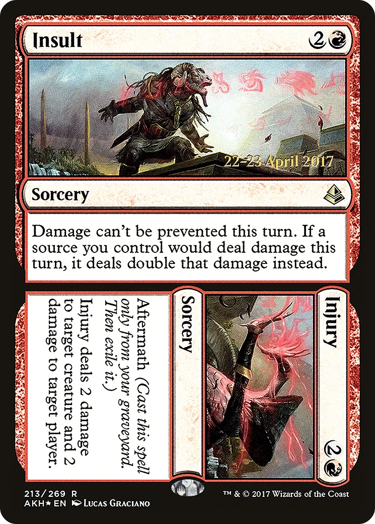 Insult // Injury — Amonkhet Promos — Magic: The Gathering
