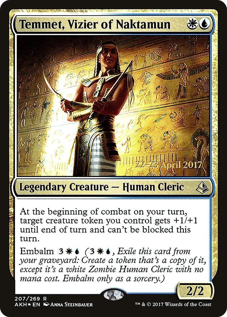 Temmet, Vizier of Naktamun — Amonkhet Promos — Magic: The Gathering