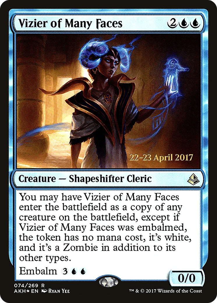 Vizier of Many Faces — Amonkhet Promos — Magic: The Gathering