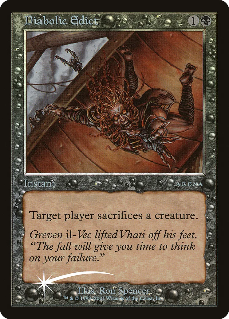 Diabolic Edict — Arena League 2001 — Magic: The Gathering