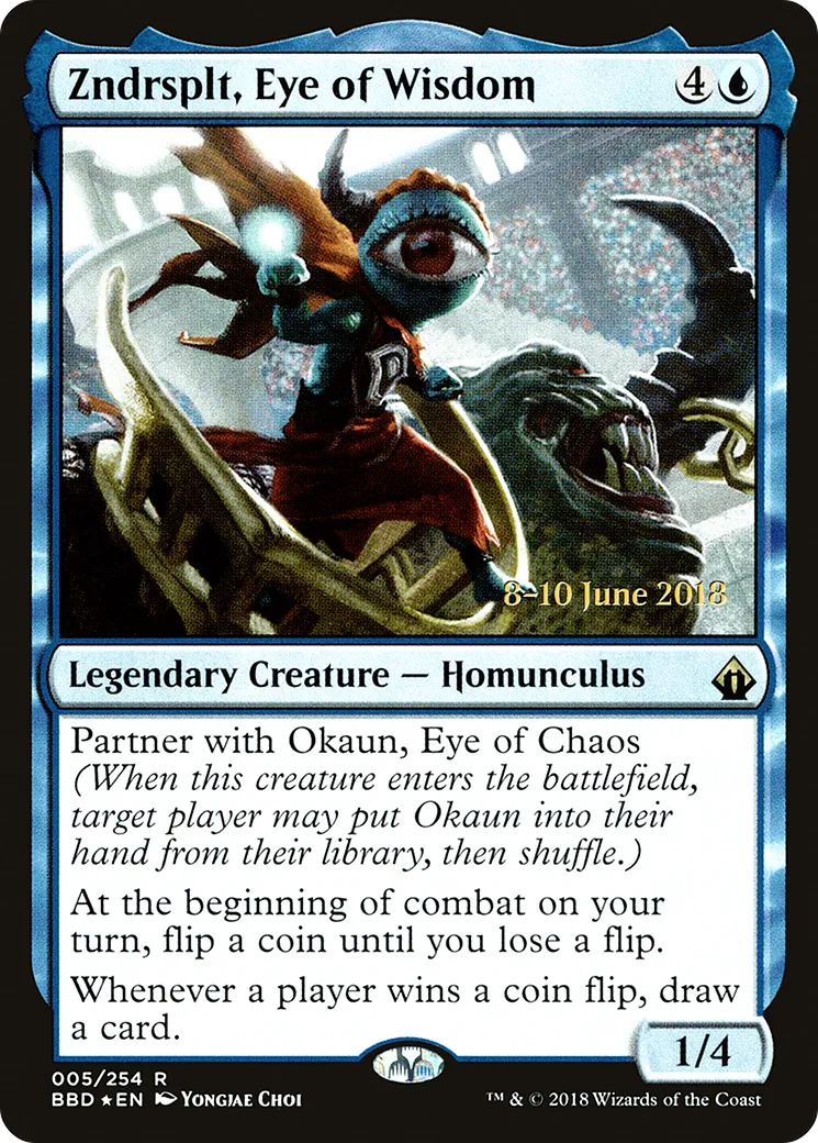 Zndrsplt, Eye of Wisdom from Battlebond Promos - Magic: The Gathering