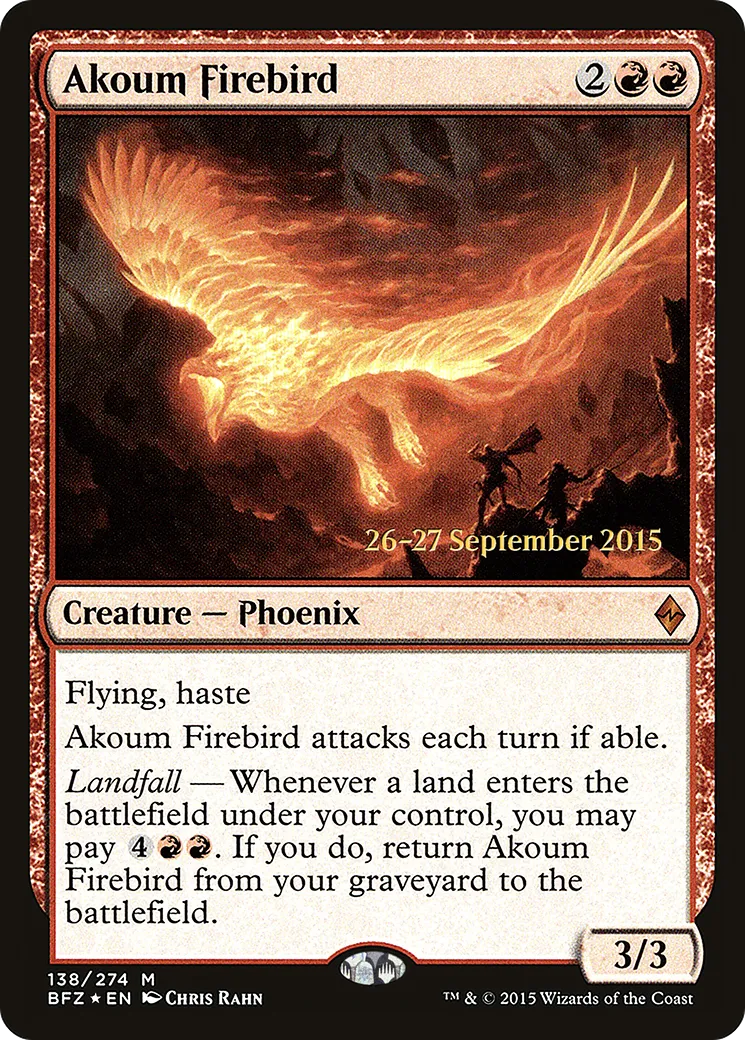 Akoum Firebird — Battle for Zendikar Promos — Magic: The Gathering