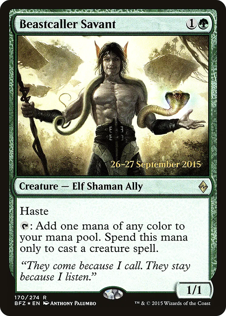 Beastcaller Savant — Battle for Zendikar Promos — Magic: The Gathering