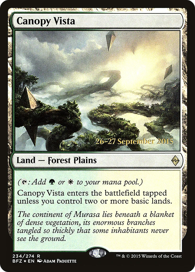Vue de la canopée — Battle for Zendikar Promos — Magic: The Gathering