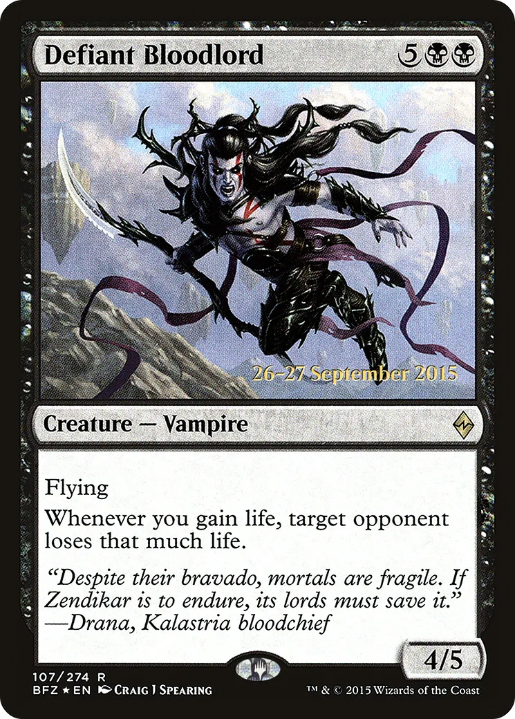 Defiant Bloodlord — Battle for Zendikar Promos — Magic: The Gathering