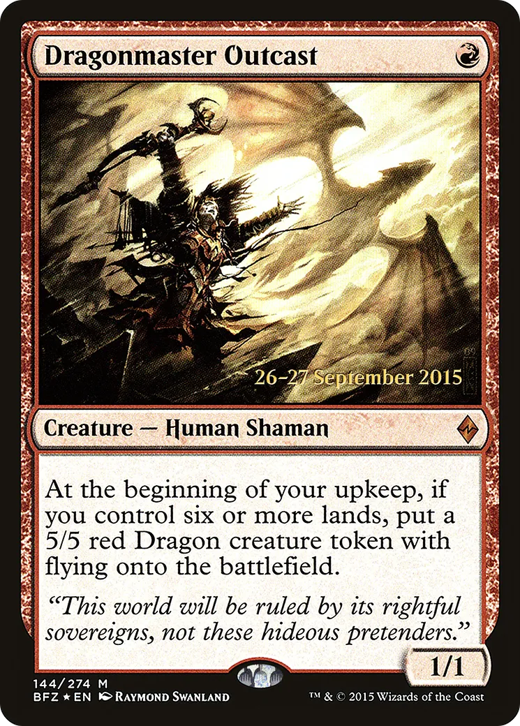 Dragonmaster Outcast — Battle for Zendikar Promos — Magic: The Gathering