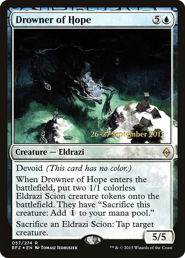 Drowner of Hope — Battle for Zendikar Promos — Magic: The Gathering
