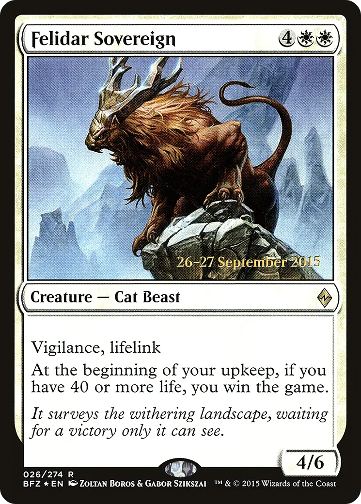 Felidar Sovereign — Battle for Zendikar Promos — Magic: The Gathering
