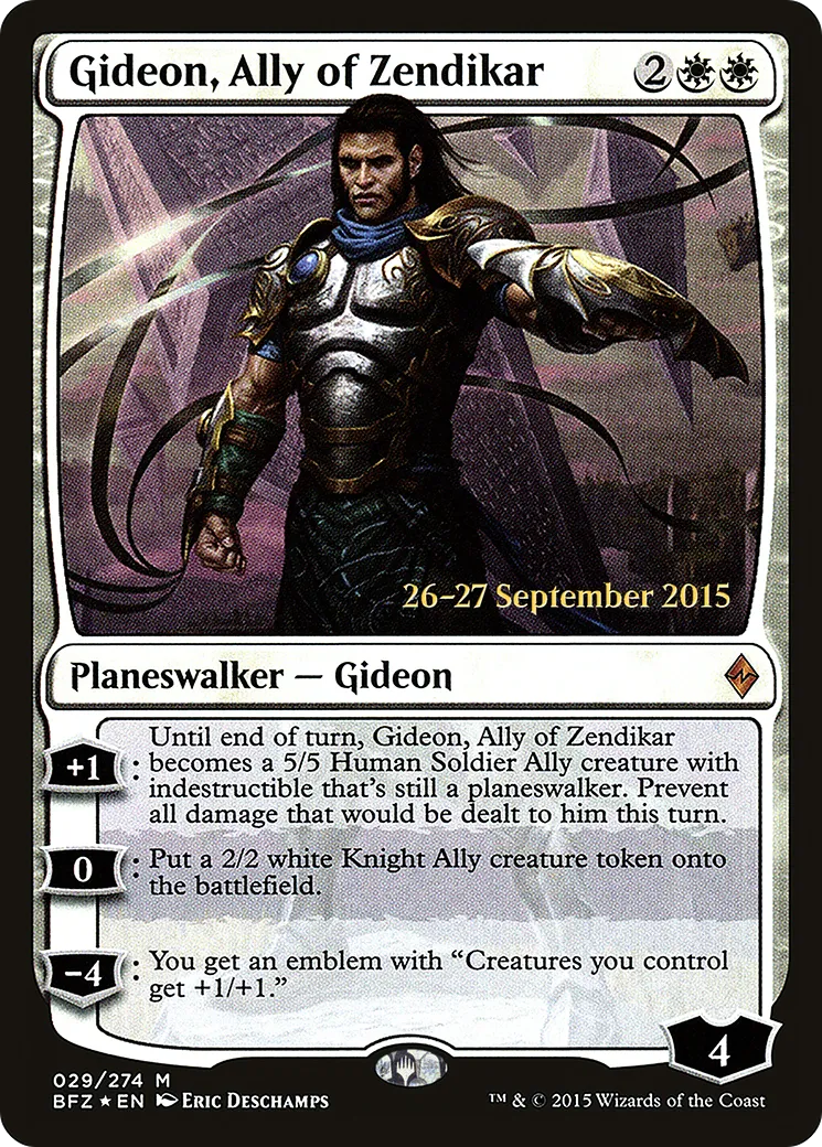 Gideon, Ally of Zendikar from Battle for Zendikar Promos - Magic: The Gathering