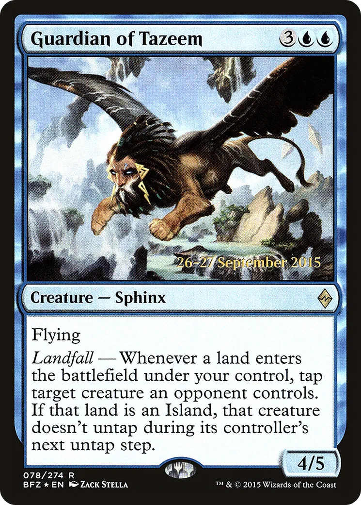 Guardian of Tazeem from Battle for Zendikar Promos - Magic: The Gathering