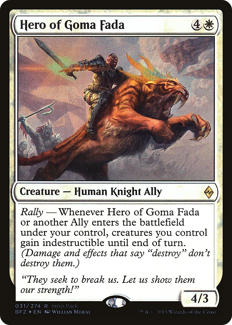 Hero of Goma Fada — Battle for Zendikar Promos — Magic: The Gathering