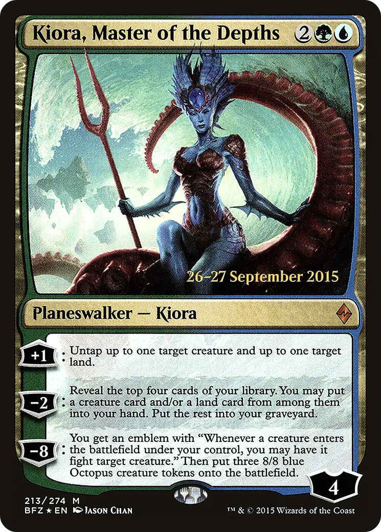 Kiora, Master of the Depths — Battle for Zendikar Promos — Magic: The Gathering