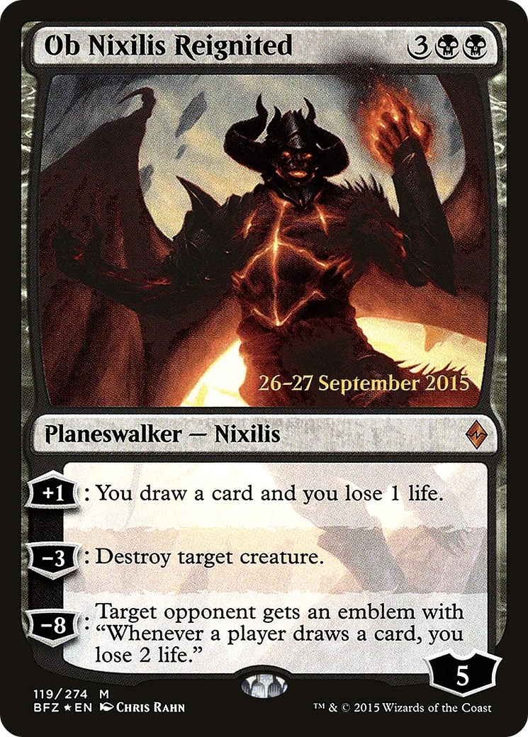 Ob Nixilis Reignited — Battle for Zendikar Promos — Magic: The Gathering