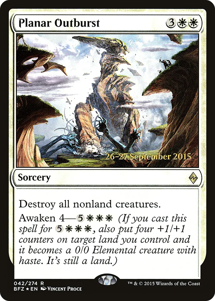 Planar Outburst from Battle for Zendikar Promos - Magic: The Gathering