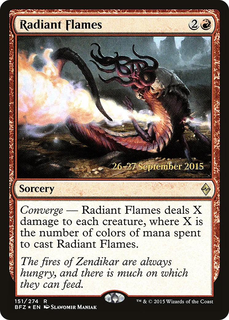 Flammes radieuses — Battle for Zendikar Promos — Magic: The Gathering