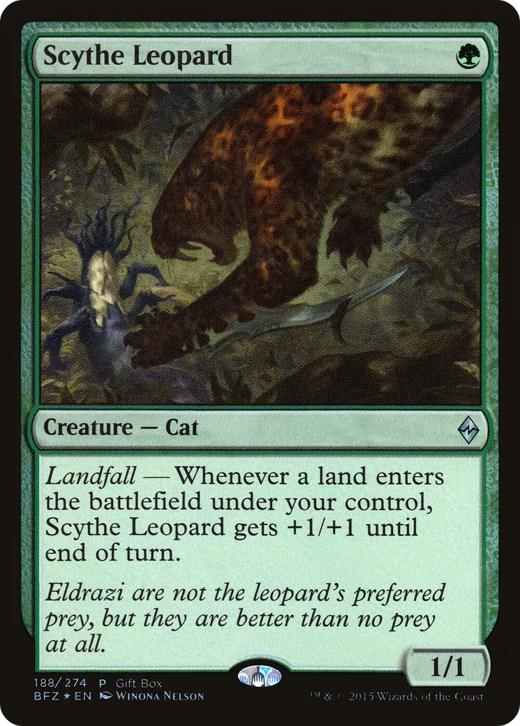 Scythe Leopard — Battle for Zendikar Promos — Magic: The Gathering
