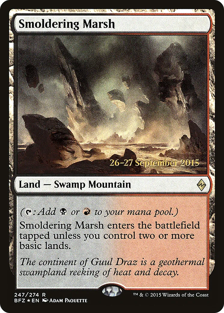 Marécage fumant — Battle for Zendikar Promos — Magic: The Gathering