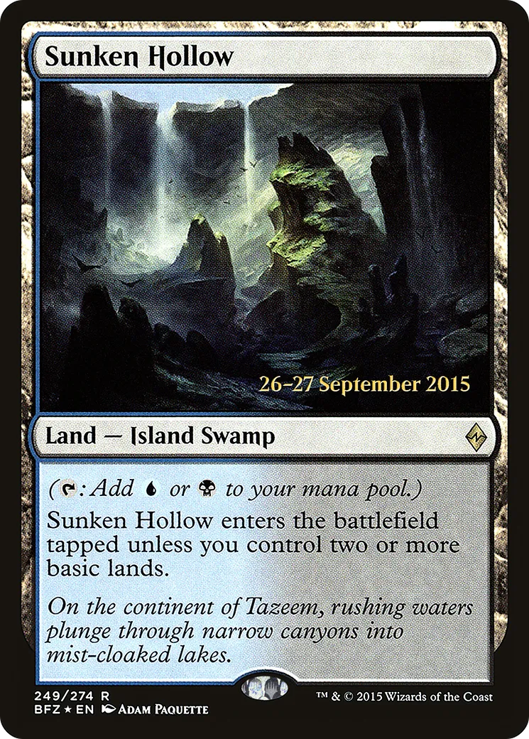 Sunken Hollow — Battle for Zendikar Promos — Magic: The Gathering