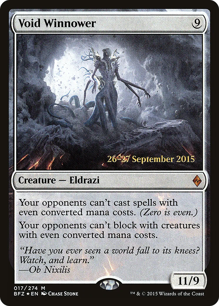 Void Winnower from Battle for Zendikar Promos - Magic: The Gathering