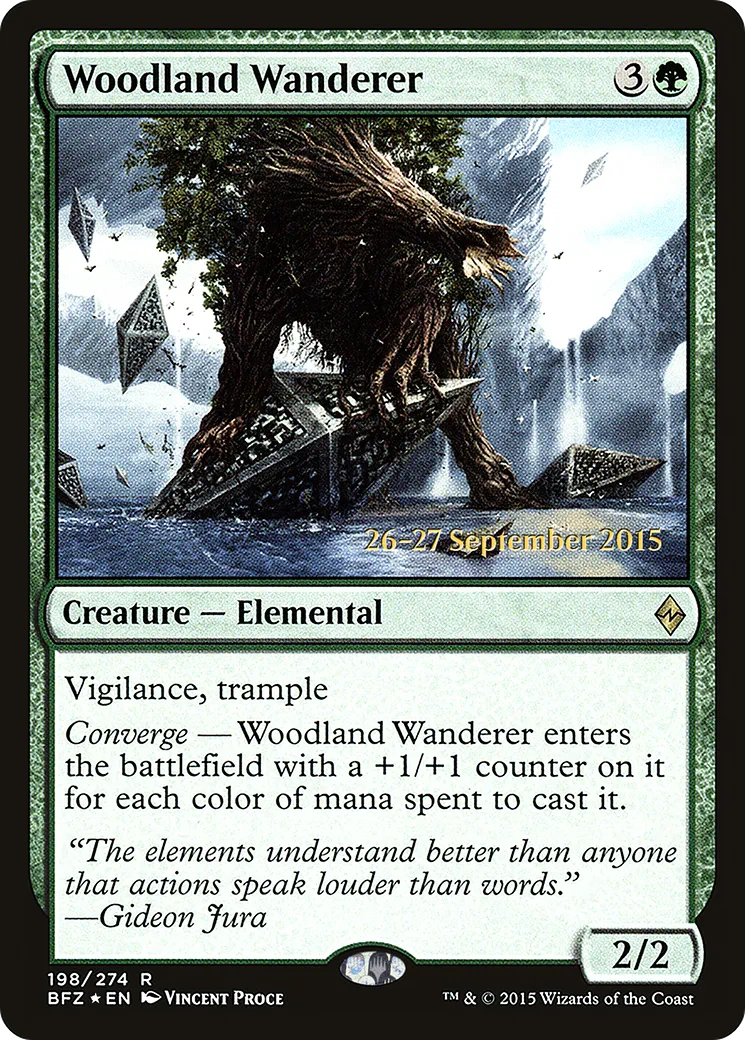 Woodland Wanderer — Battle for Zendikar Promos — Magic: The Gathering