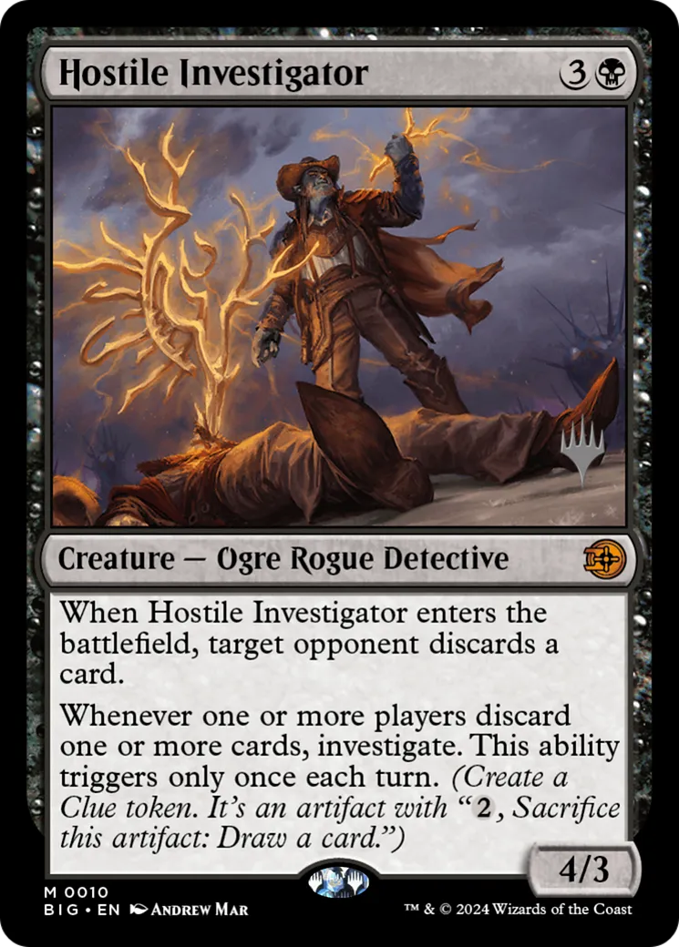 Hostile Investigator — The Big Score Promos — Magic: The Gathering