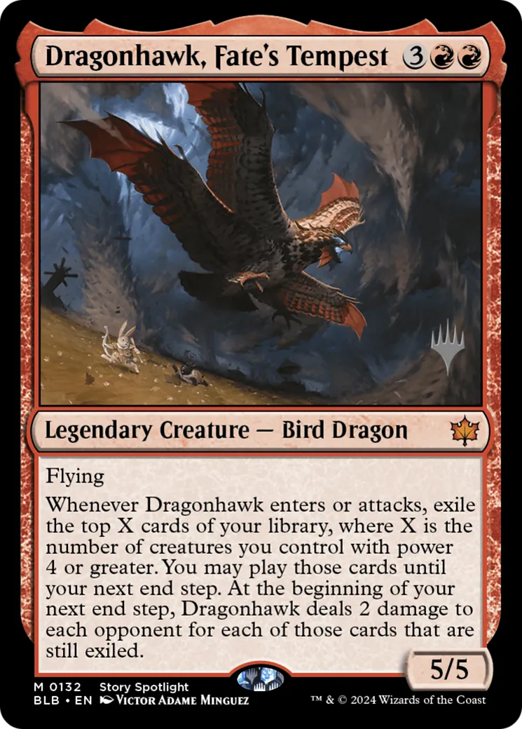Dragonhawk, Fate's Tempest — Bloomburrow Promos — Magic: The Gathering