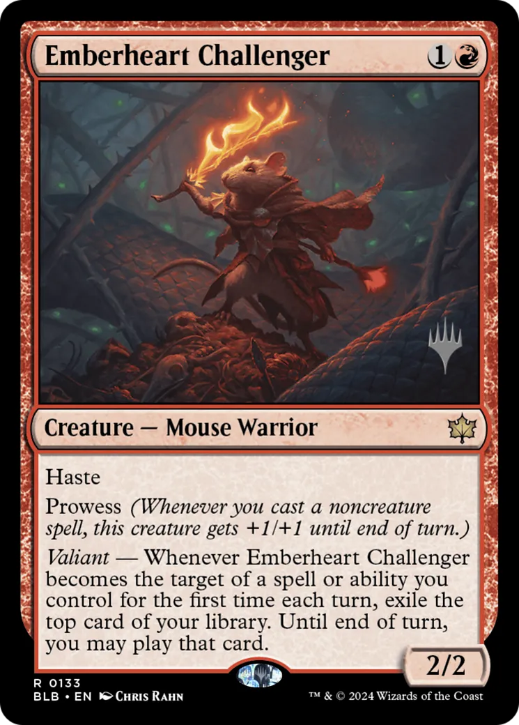 Défieuse braisecœur — Bloomburrow Promos — Magic: The Gathering