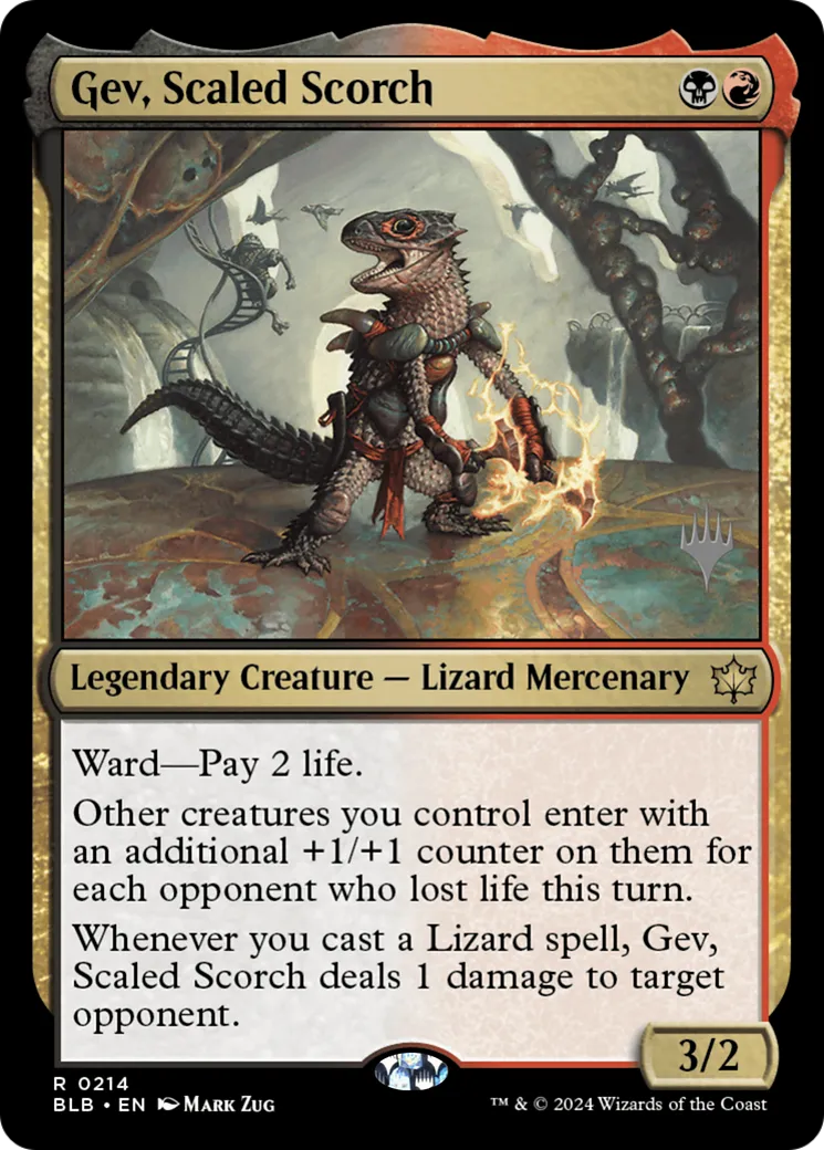 Gev, brûleur à écailles — Bloomburrow Promos — Magic: The Gathering