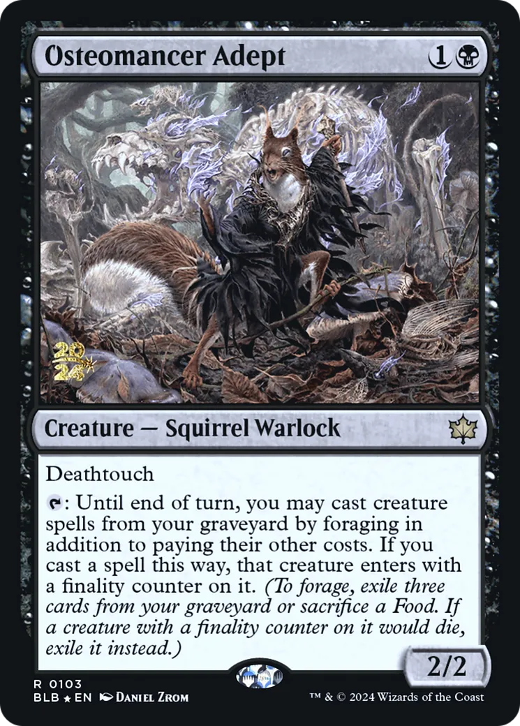 Osteomancer Adept — Bloomburrow Promos — Magic: The Gathering