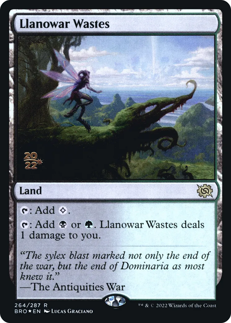 Llanowar Wastes — The Brothers' War Promos — Magic: The Gathering
