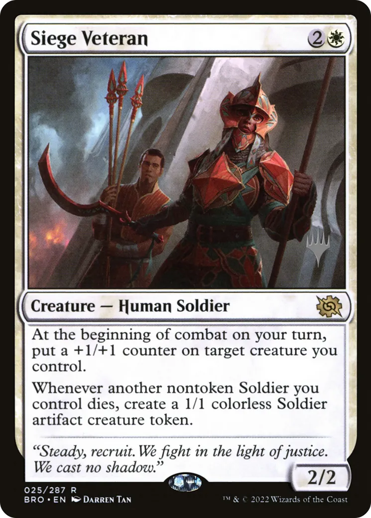 Vétérane de siège — The Brothers' War Promos — Magic: The Gathering