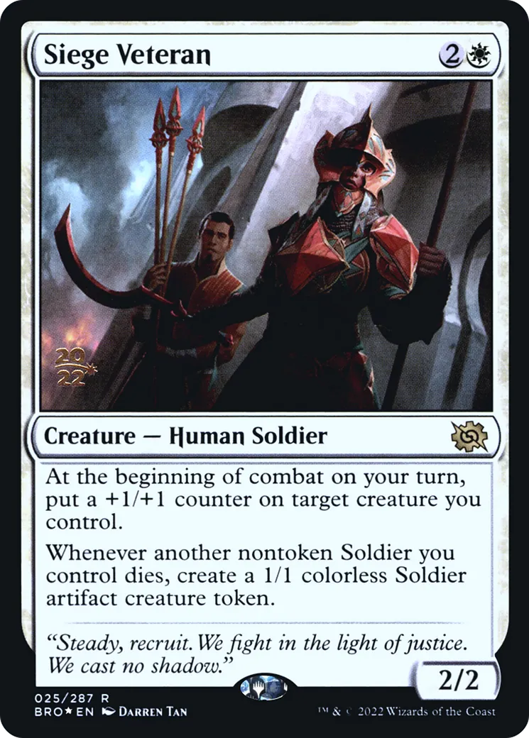 Vétérane de siège — The Brothers' War Promos — Magic: The Gathering