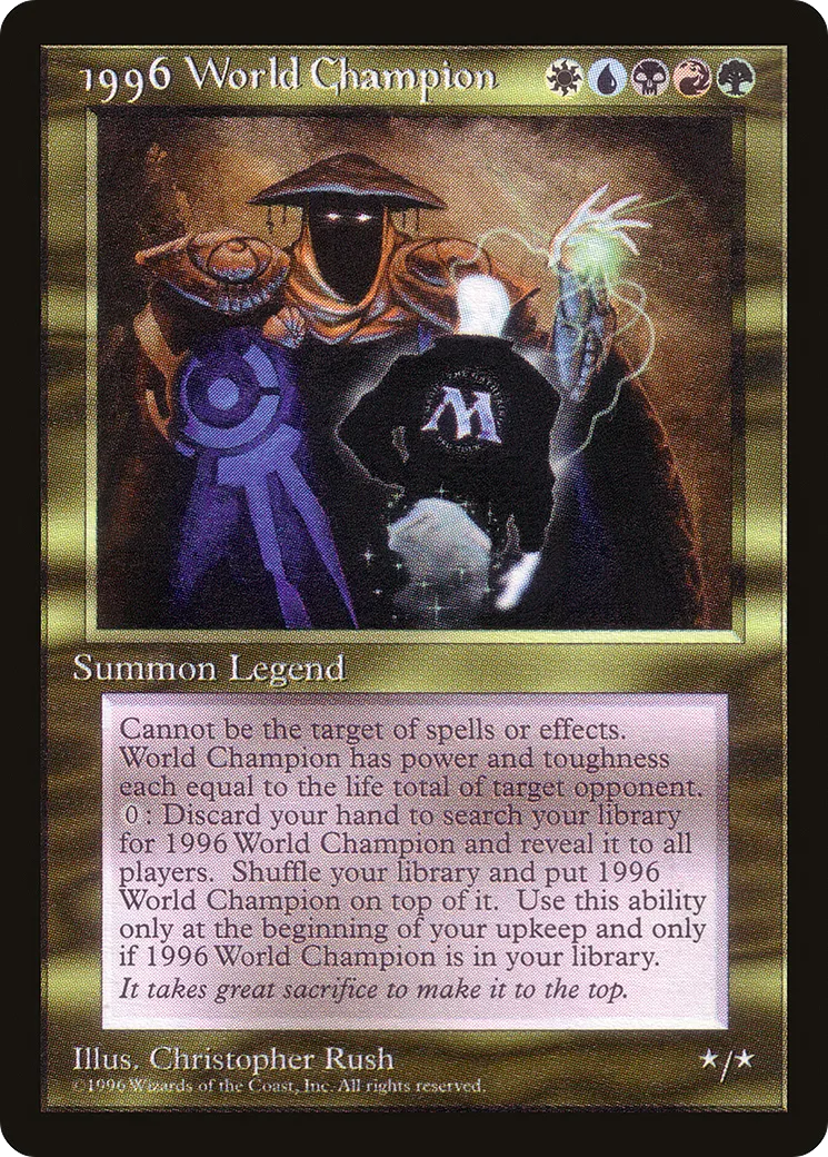 1996 World Champion — Celebration Cards — Magic: The Gathering