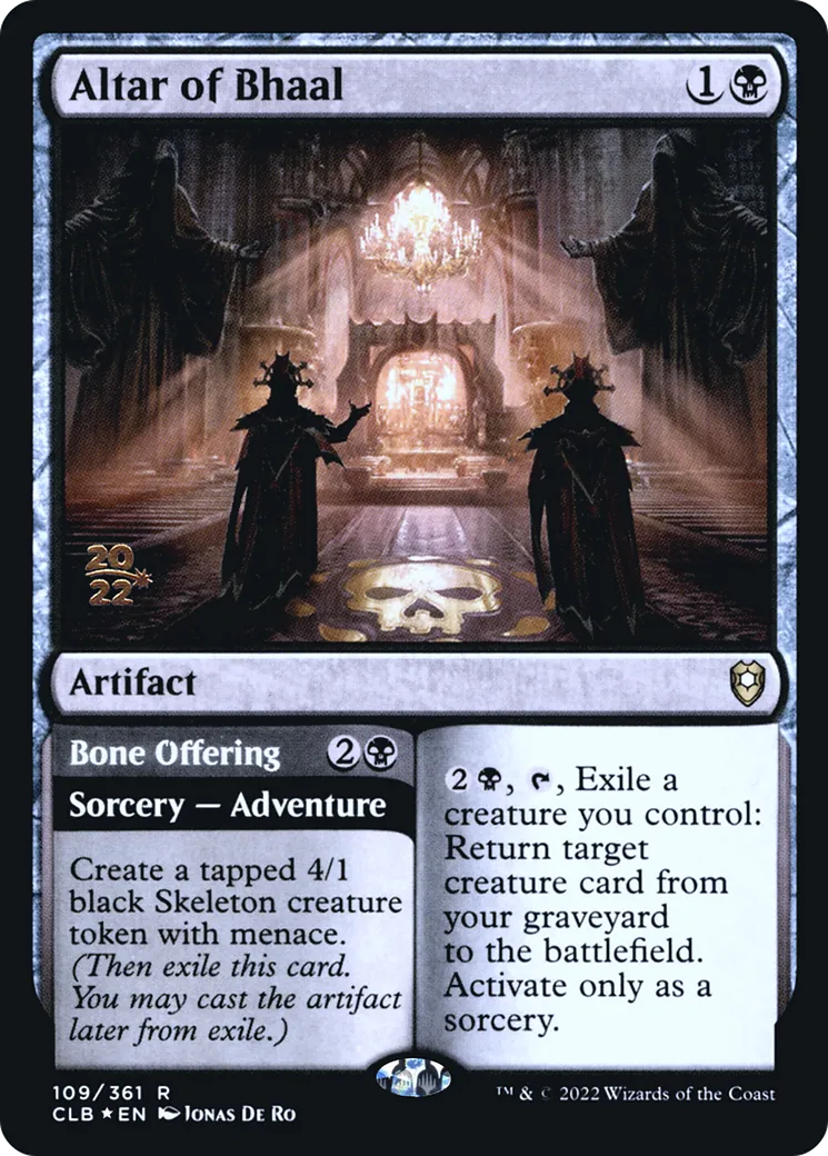 Altar of Bhaal // Bone Offering — Battle for Baldur's Gate Promos — Magic: The Gathering