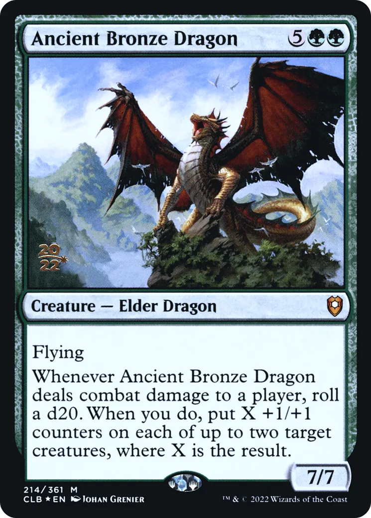 Ancient Bronze Dragon — Battle for Baldur's Gate Promos — Magic: The Gathering