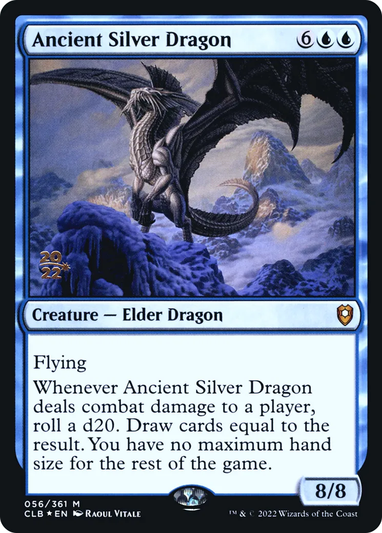 Ancient Silver Dragon from Battle for Baldur's Gate Promos - Magic: The Gathering