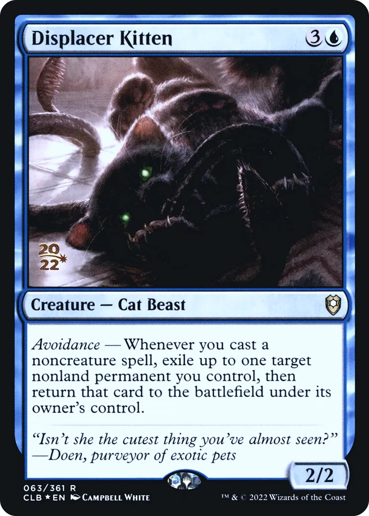 Displacer Kitten — Battle for Baldur's Gate Promos — Magic: The Gathering
