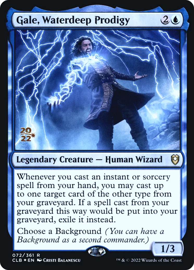 Gale, Waterdeep Prodigy — Battle for Baldur's Gate Promos — Magic: The Gathering