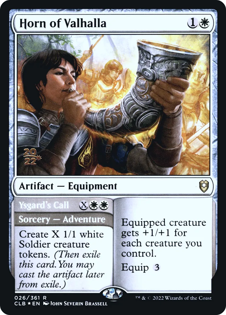 Horn of Valhalla // Ysgard's Call from Battle for Baldur's Gate Promos - Magic: The Gathering