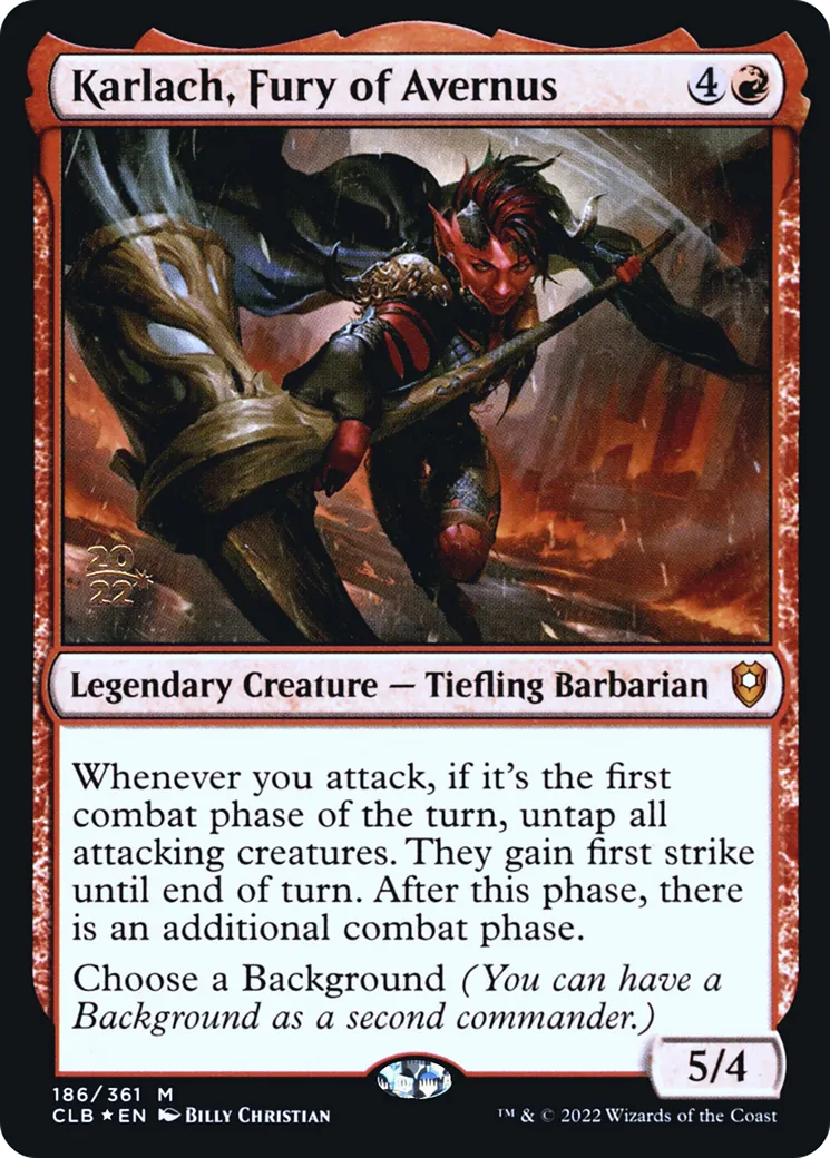 Karlach, Fury of Avernus — Battle for Baldur's Gate Promos — Magic: The Gathering