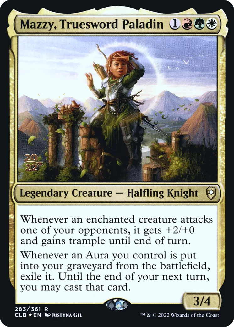 Mazzy, Truesword Paladin — Battle for Baldur's Gate Promos — Magic: The Gathering