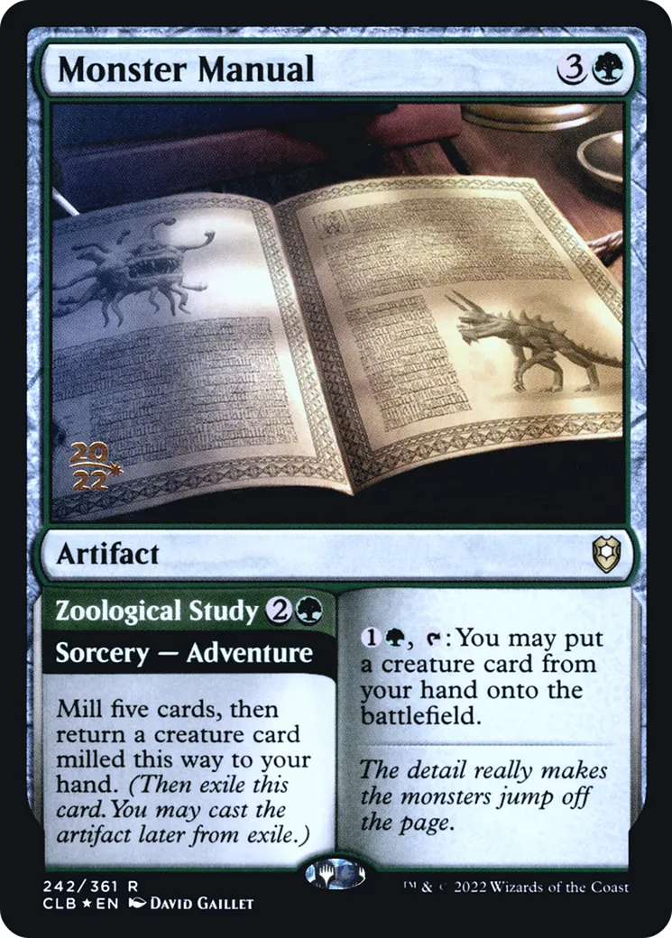 Manuel des monstres // Étude zoologique — Battle for Baldur's Gate Promos — Magic: The Gathering