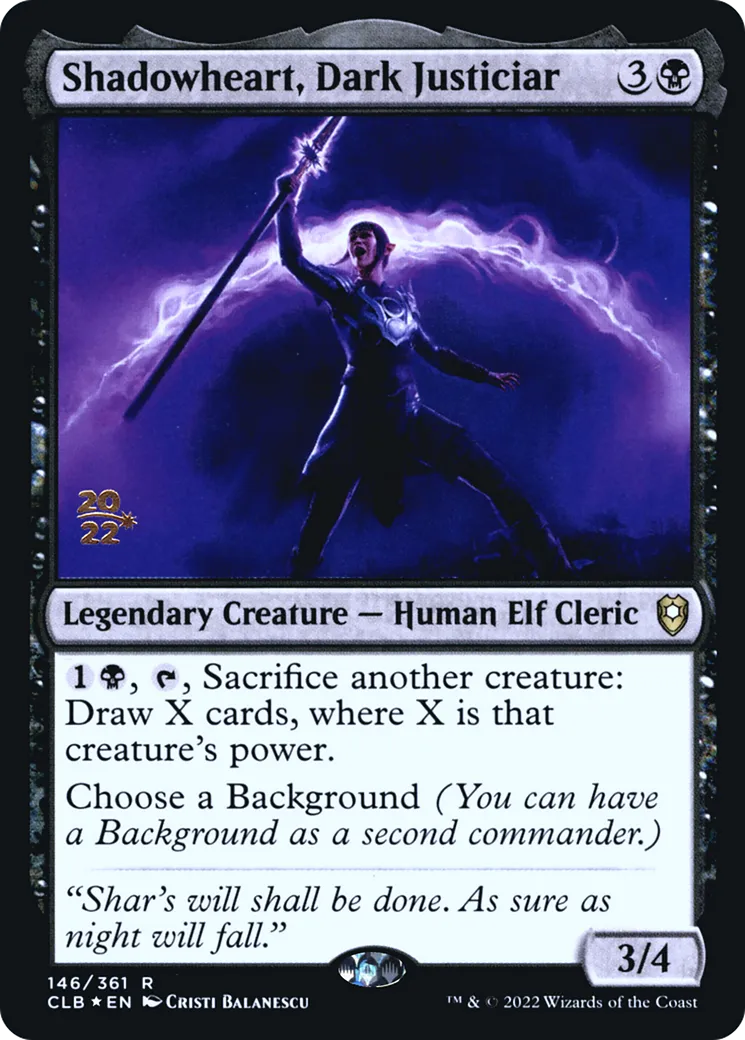 Ombrecœur, Justicière noire — Battle for Baldur's Gate Promos — Magic: The Gathering